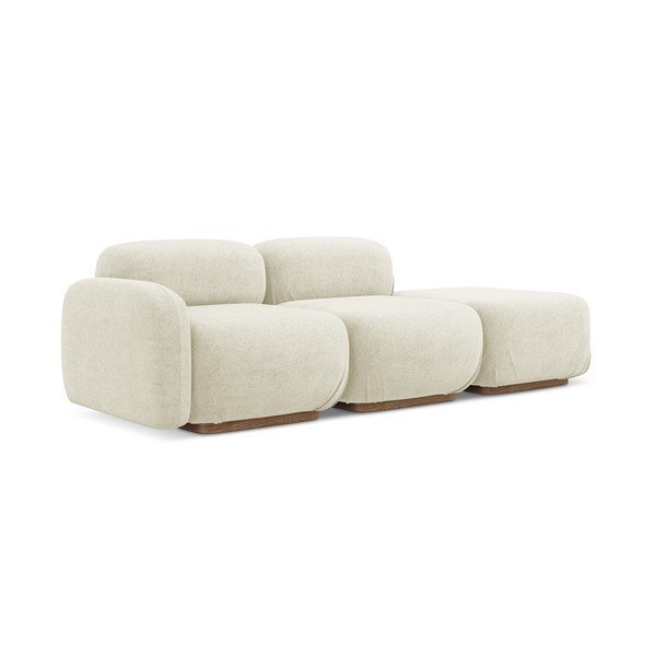 Кремав модулна лежанка от букле (десен ъгъл) Ailani – Makamii-image-2