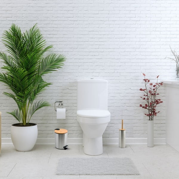 Стоманено кошче за боклук с педал в матово сребрист цвят 3 l   Adonis – Spirella-image-1