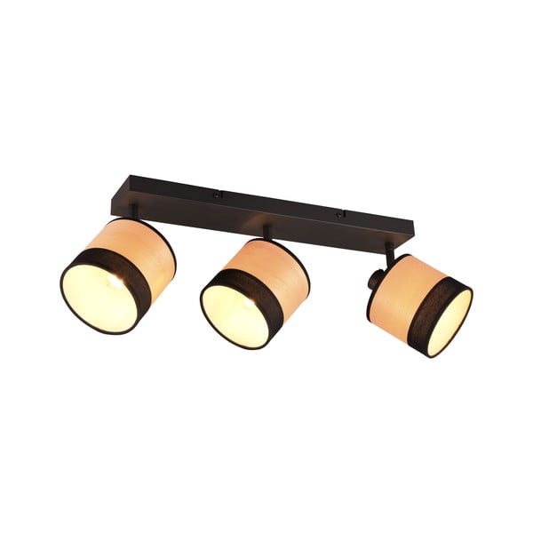 Лампа за таван в черен и естествен цвят ø 12 cm Bolzano - Reality-image-2