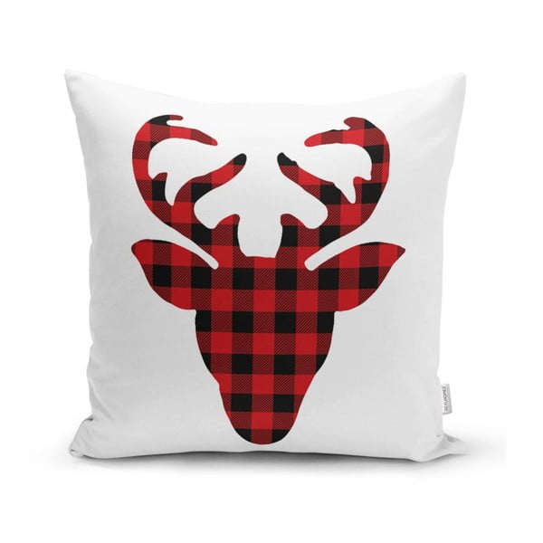 Комплект от 4 коледни калъфки за възглавници и покривка за маса Christmas Tartan - Minimalist Cushion Covers-image-1