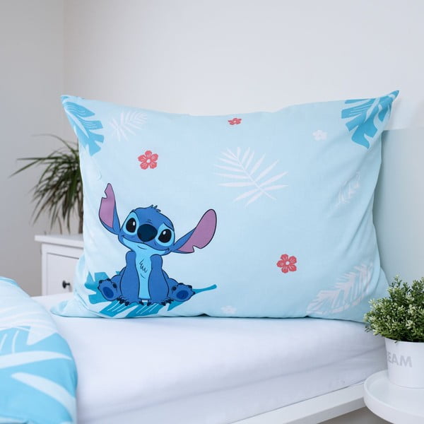 Синьо  единично  памучно детско спално бельо 140x200 cm Lilo and Stitch "Blue"  – Jerry Fabrics-image-3
