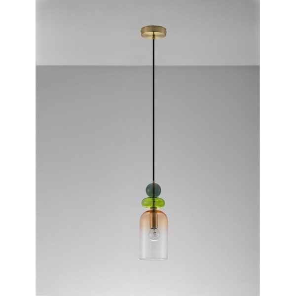 Стъклено висящо осветително тяло  в златист цвят ø 11 cm Murano – Nova Luce-image-4