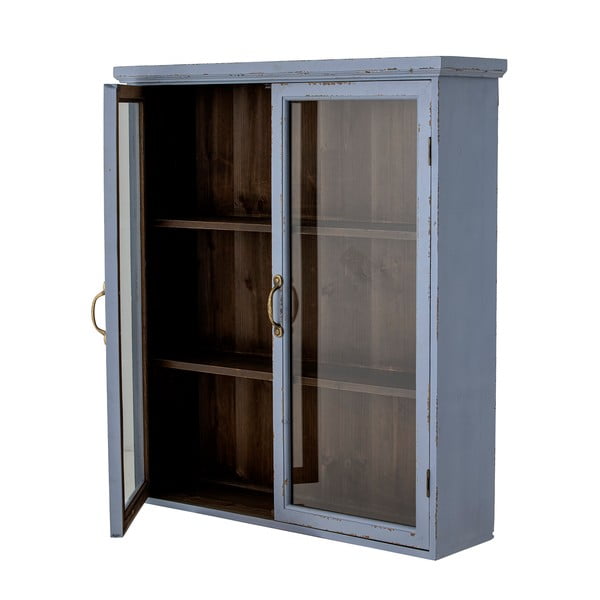 Синя висяща витрина от масивна ела 81x91 cm Hazem – Bloomingville-image-3