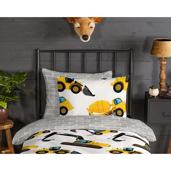 Единично  фланелено детско спално бельо 140x200 cm Dig – Good Morning-image-2