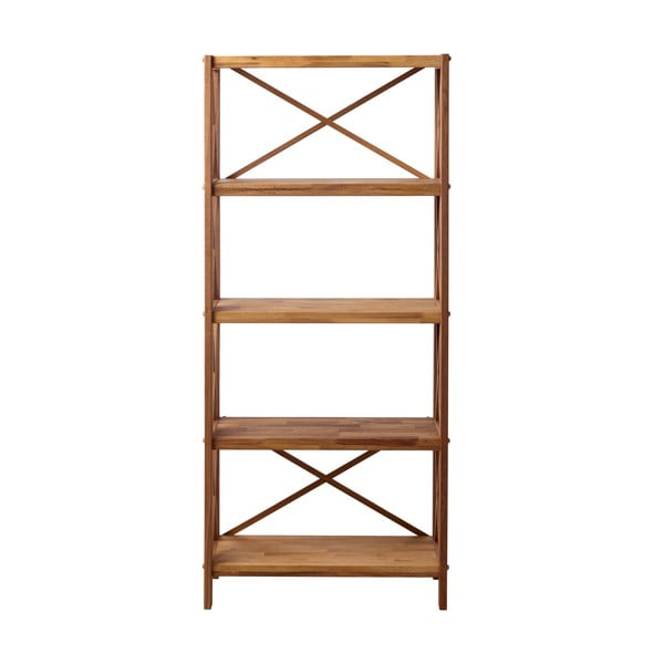 Стелаж от масивен дъб в естествен цвят 70x161 cm X-Shelf – Unique Furniture