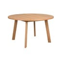 Кръгла сгъваема трапезна маса от декор от дъб  в естествен цвят ø 130 cm Glenside – Rowico