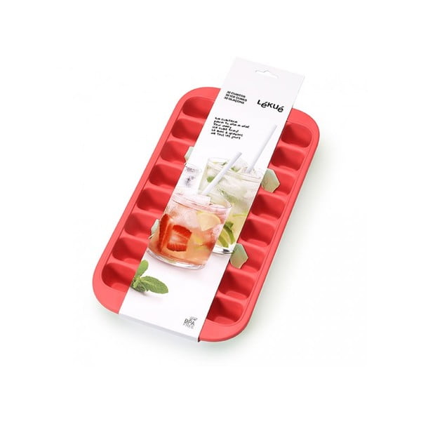 Червена силиконова форма за лед , 32 кубчета Industrial - Lékué-image-1