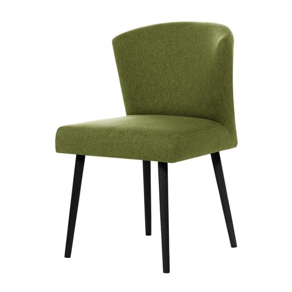 Zelená jídelní židle s černými nohami Rodier Richter