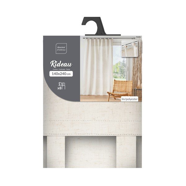 Кремаво перде 140x240 cm Pauline – douceur d'intérieur-image-4