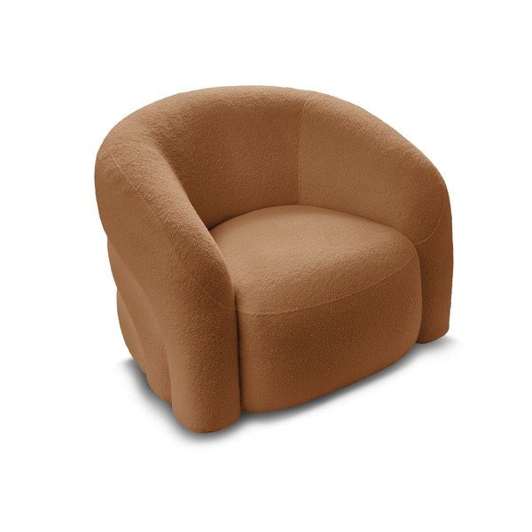 Оранжево въртящо се кресло от прежда с примки от букле Elina – Bobochic Paris-image-4