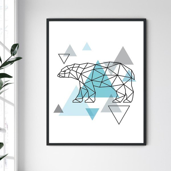 Nástěnný obraz v rámu North Carolina Frame Bear III, 30 x 40 cm