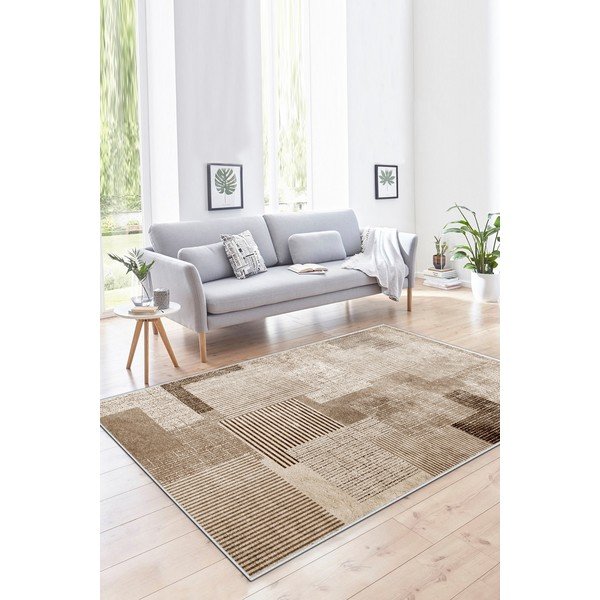 Бежов килим подходящ за пране 50x80 cm Cubo – Vitaus-image-1