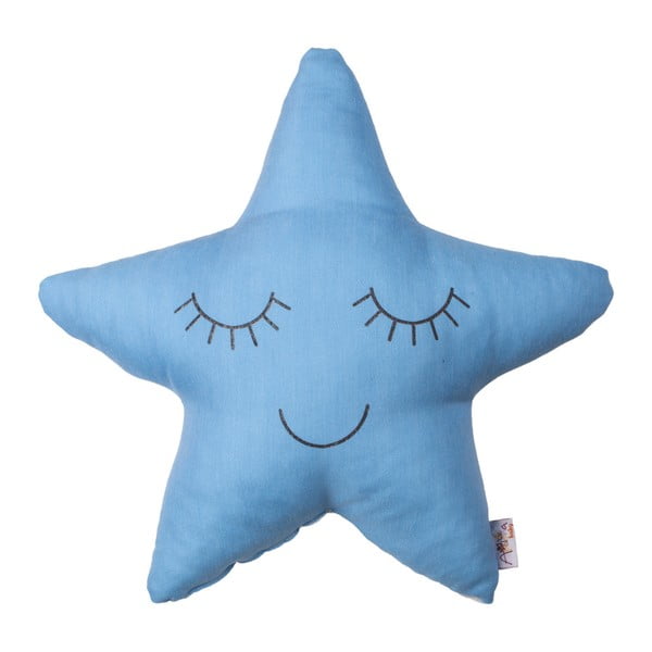 Синя бебешка възглавница с памук Mike & Co. NEW YORK Възглавница играчка звезда, 35 x 35 cm - Mike & Co. NEW YORK