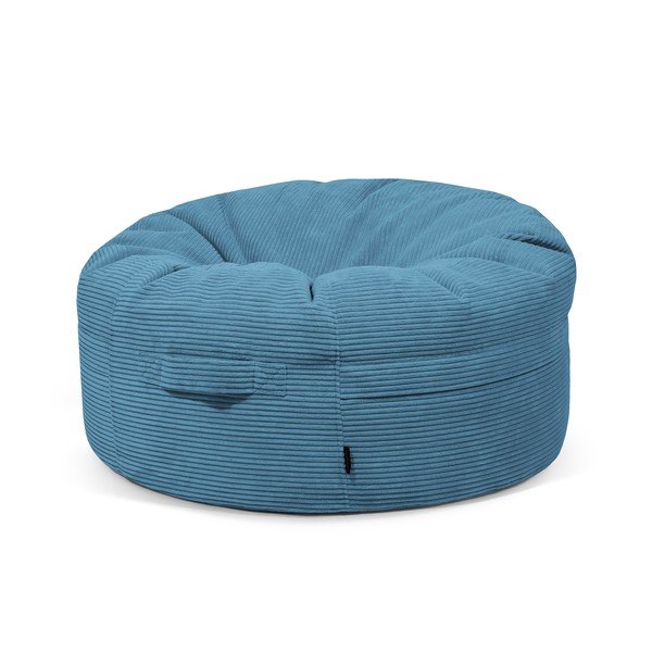 Син пуф от рипсено кадифе Roll 105 – SLOWDOWN