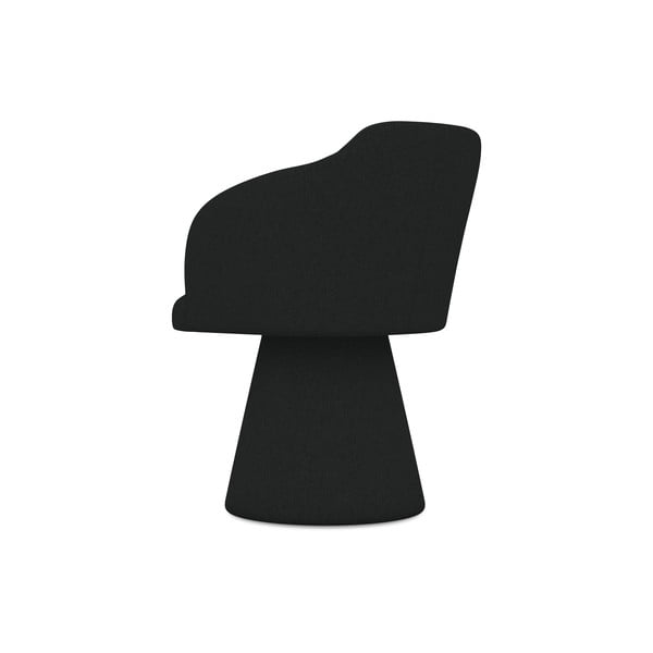 Черен тапициран трапезен стол Kanoa – Makamii-image-3