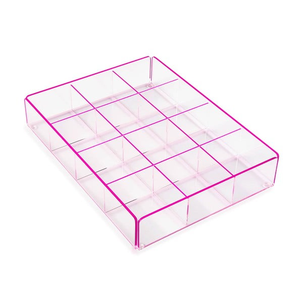 Розова кутия за съхранение с 12 отделения Ariel - Versa