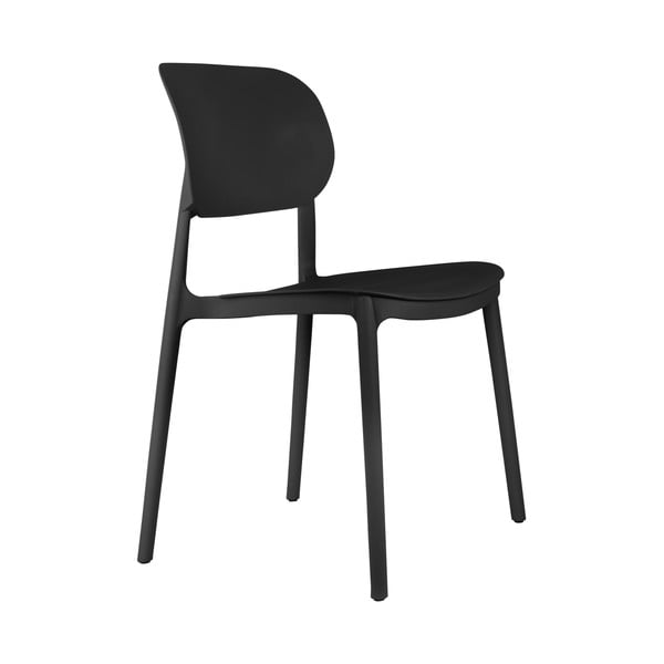 Черни пластмасови трапезни столове в комплект от 4 бр. Cheer – Leitmotiv