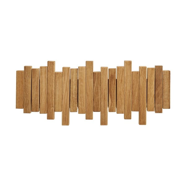 Стенна закачалка от масивен дъб в естествен цвят 3 cm Caltra – House Nordic