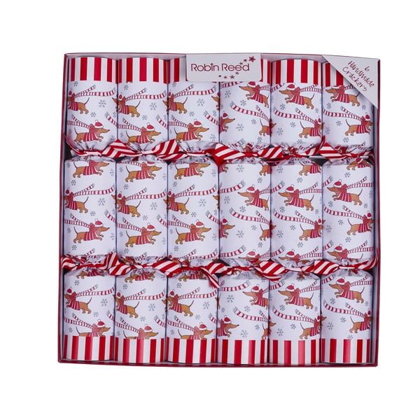 Коледни крекери в комплект от 6 бр. Racing Sausage Dog – Robin Reed