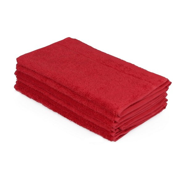 Комплект от шест червени кърпи , 50 x 30 cm - Beverly Hills Polo Club