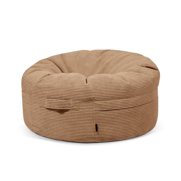 Кафяв пуф от рипсено кадифе Roll 105 – SLOWDOWN