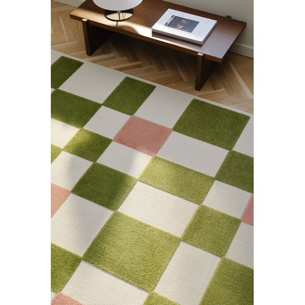 Зелена/розова пътека за открито и закрито 80x150 cm Valma – Jotex-image-1