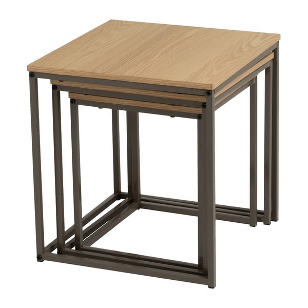 Сгъваеми маси в комплект от 3 броя 40x40 cm - Casa Selección-image-1