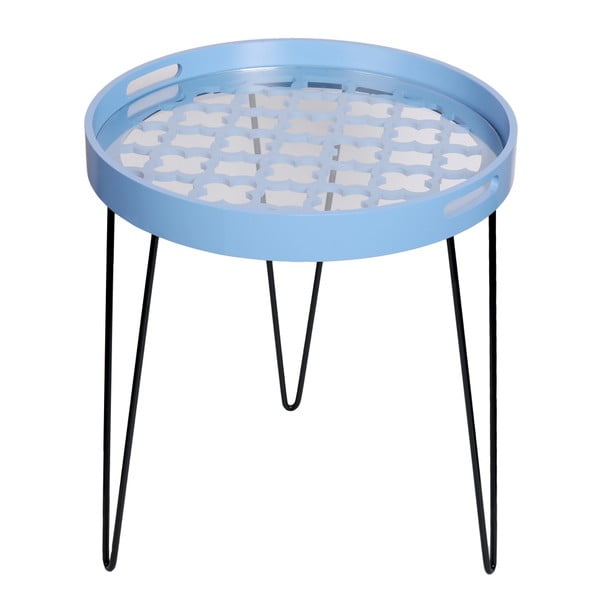 Modrý ručně vyráběný odkládací stolek Vivorum Las Vegas