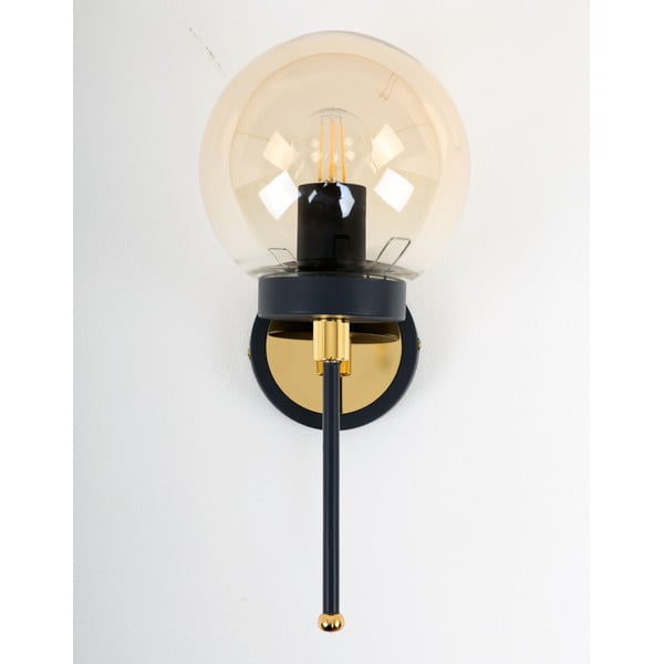 Стенна лампа в златисто-черно ø 15 cm Tokyo - Squid Lighting