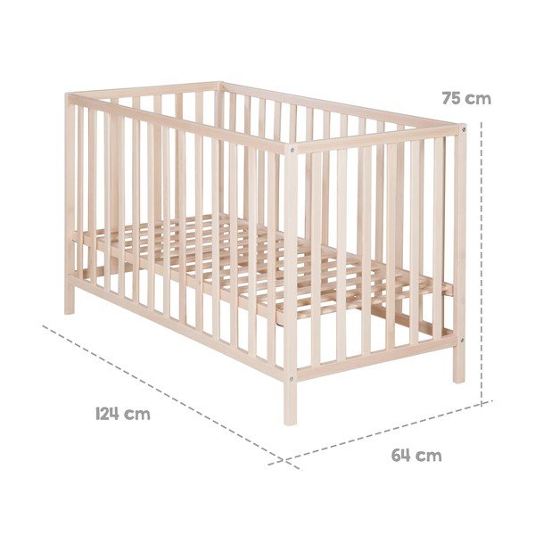 Детско легло в естествен цвят 60x120 cm Cosi - Roba-image-4
