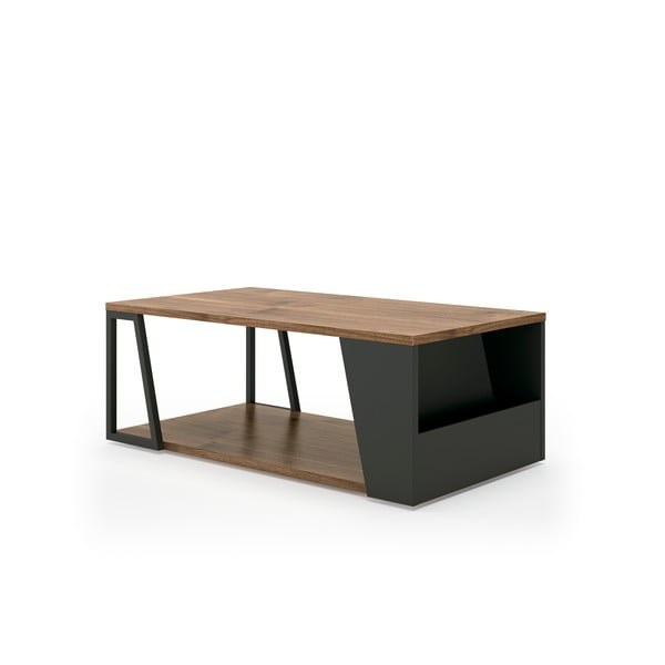 Масичка за кафе с плот от орехово дърво 100x55 cm Albi - TemaHome-image-2