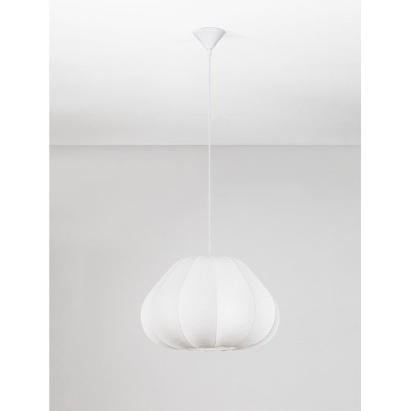 Текстилно висящо осветително тяло в матово бял цвят ø 50 cm Bora – Nova Luce-image-3