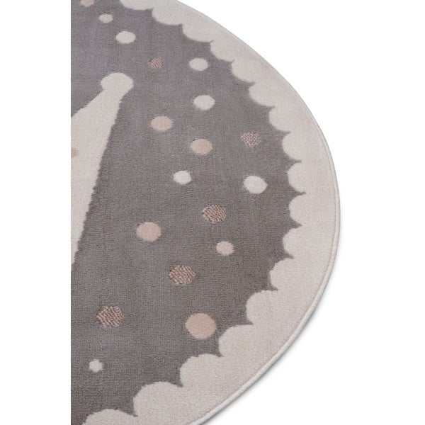 Сив детски килим ø 140 cm Crown - Hanse Home-image-2