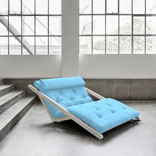 Dvoumístná variabilní lenoška Karup Figo White/Celeste