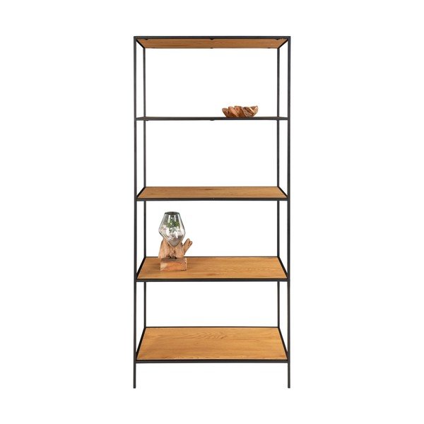 Етажерка за книги в дъбов декор в естествен цвят 80x170 cm Vita - House Nordic-image-4