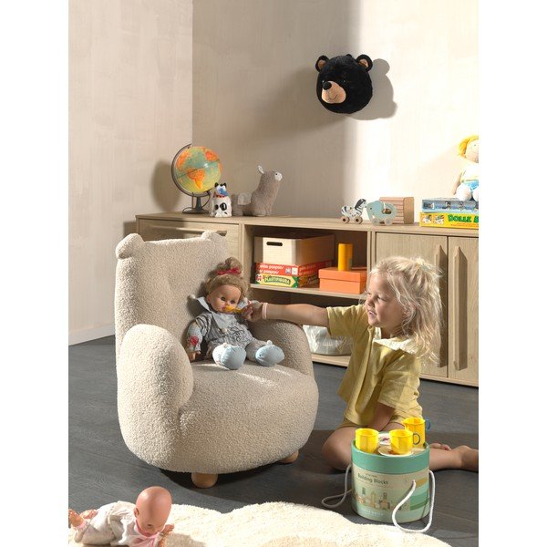 Бежов детски стол от прежда с примки от букле Rocky – Vipack-image-2