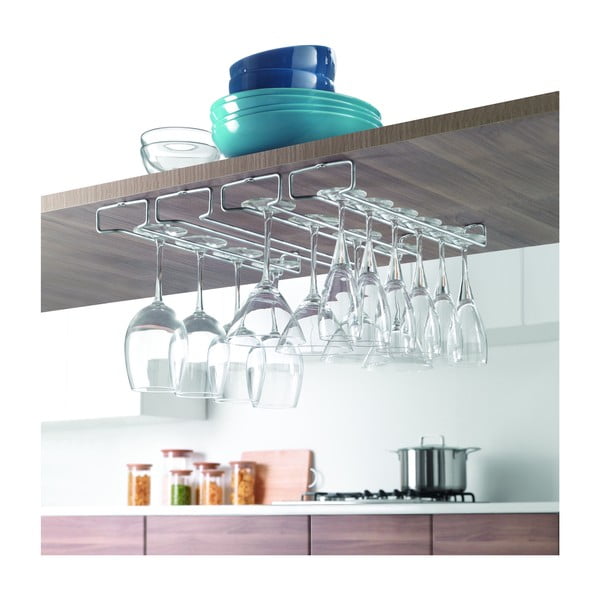 Стенни стоманени поставки за чаши за вино в комплект от 2 Rail - Metaltex-image-2