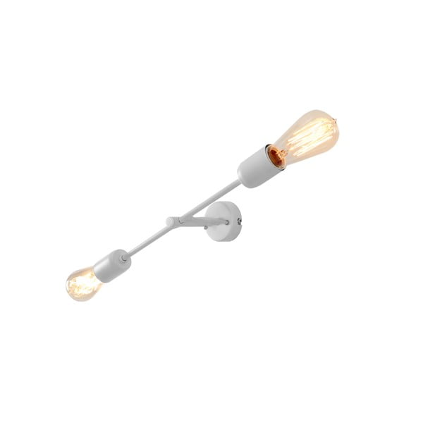 Bílá nástěnná lampa pro 2 žárovky Custom Form Twigo, šířka 43 cm