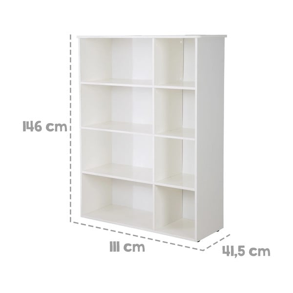 Бяла детска етажерка 111x146 cm Sylt - Roba-image-3