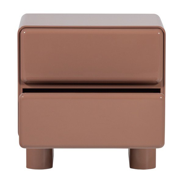 Розово гланцово нощно шкафче Lustra – WOOOD-image-3