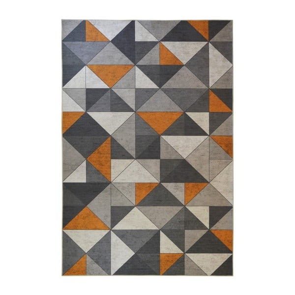 Сив и оранжев килим , 120 x 180 cm Shapes - Floorita