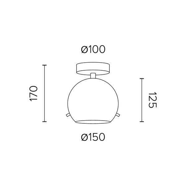 Бяла лампа за таван MYOO Matte, ø 15 cm Myoo - Sotto Luce-image-2