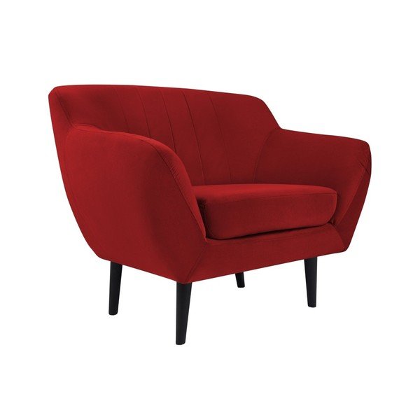 Кресло от червено кадифе Toscane - Mazzini Sofas-image-2