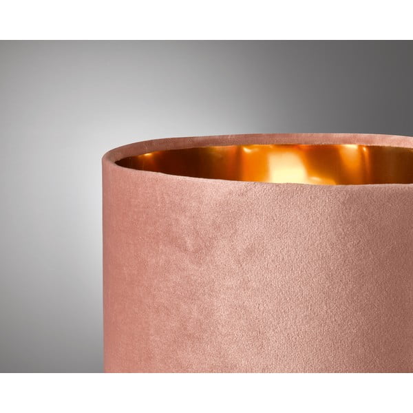 Розова настолна лампа с текстилен абажур (височина 43 cm) Aura – Fischer & Honsel-image-1