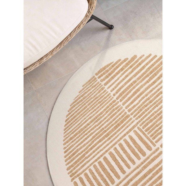 Кремав/в естествен цвят кръгъл килим за открито и закрито ø 160 cm Haringey Bounds – Ted Baker-image-3