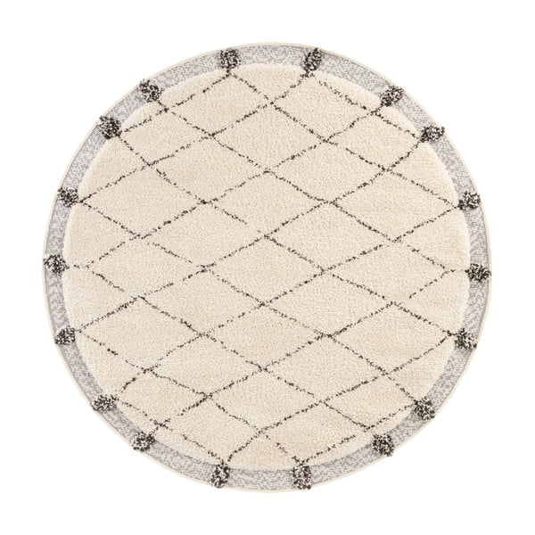 Кремавобял килим, ø 160 cm Norwalk Evan - Mint Rugs