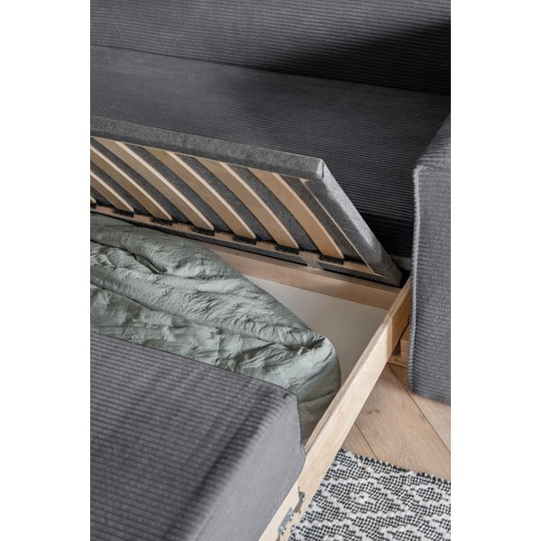 Сив разтегателен диван 168 см Lucky Lucy - Miuform-image-4