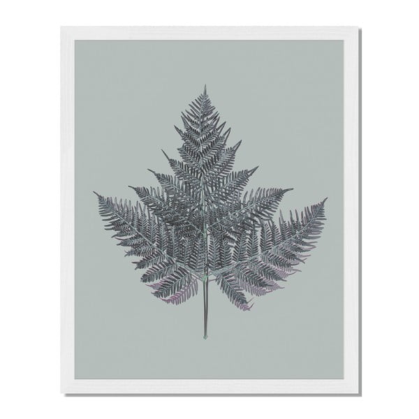 Obraz v rámu Liv Corday Scandi Fern Leaf, 40 x 50 cm