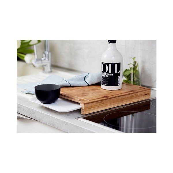 Бамбукова дъска за рязане с едно чекмедже Bruno - Wenko-image-4
