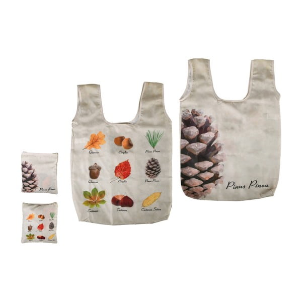 Сгъваема чанта с принт на листа и плодове - Esschert Design